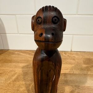 Wooden Monkey Figurine